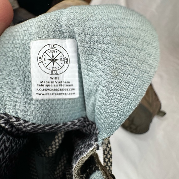 OBOZ Hiking Boots 8.5W - Picture 5 of 5